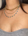 Light Blue Evil Eye Zen Chain