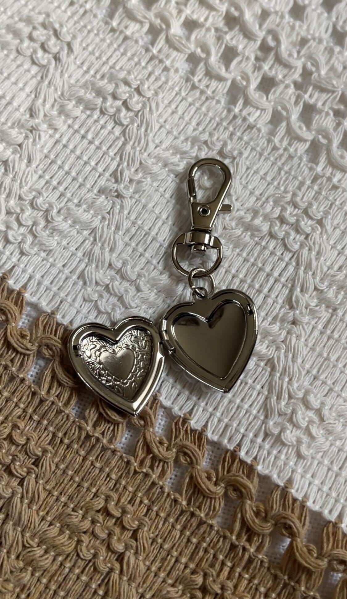 Silver Heart Key Chain
