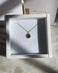 Oval Emerald CZ Necklace