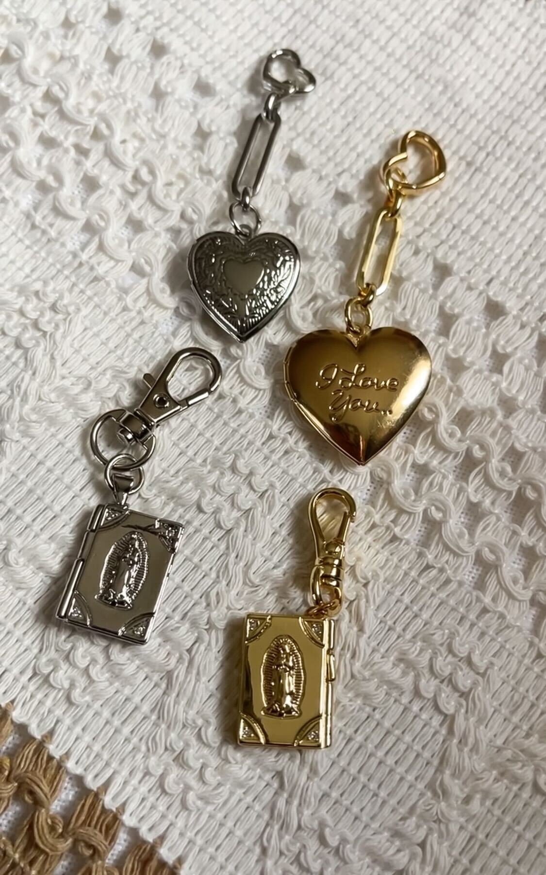 Silver Heart Key Chain