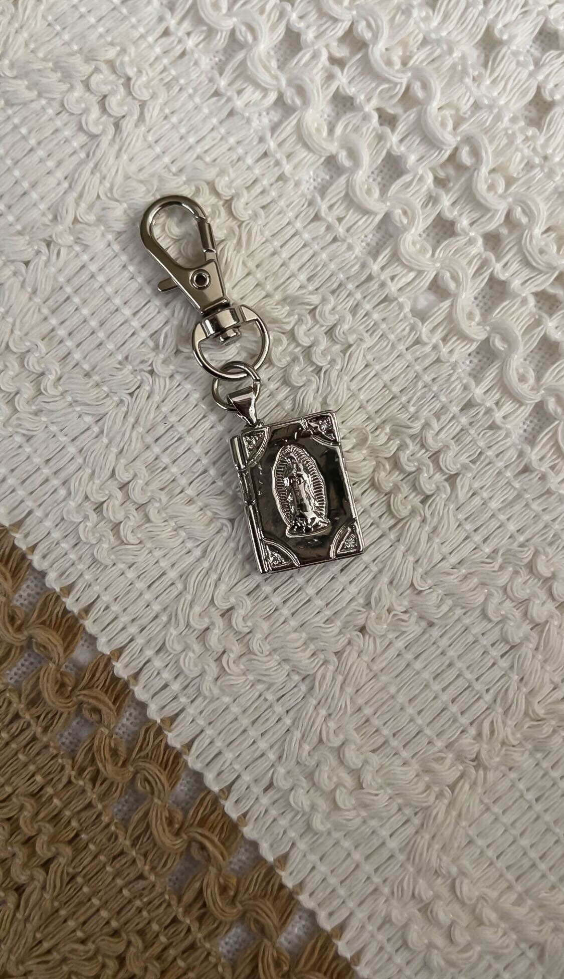 Virgencita Silver Key Chain