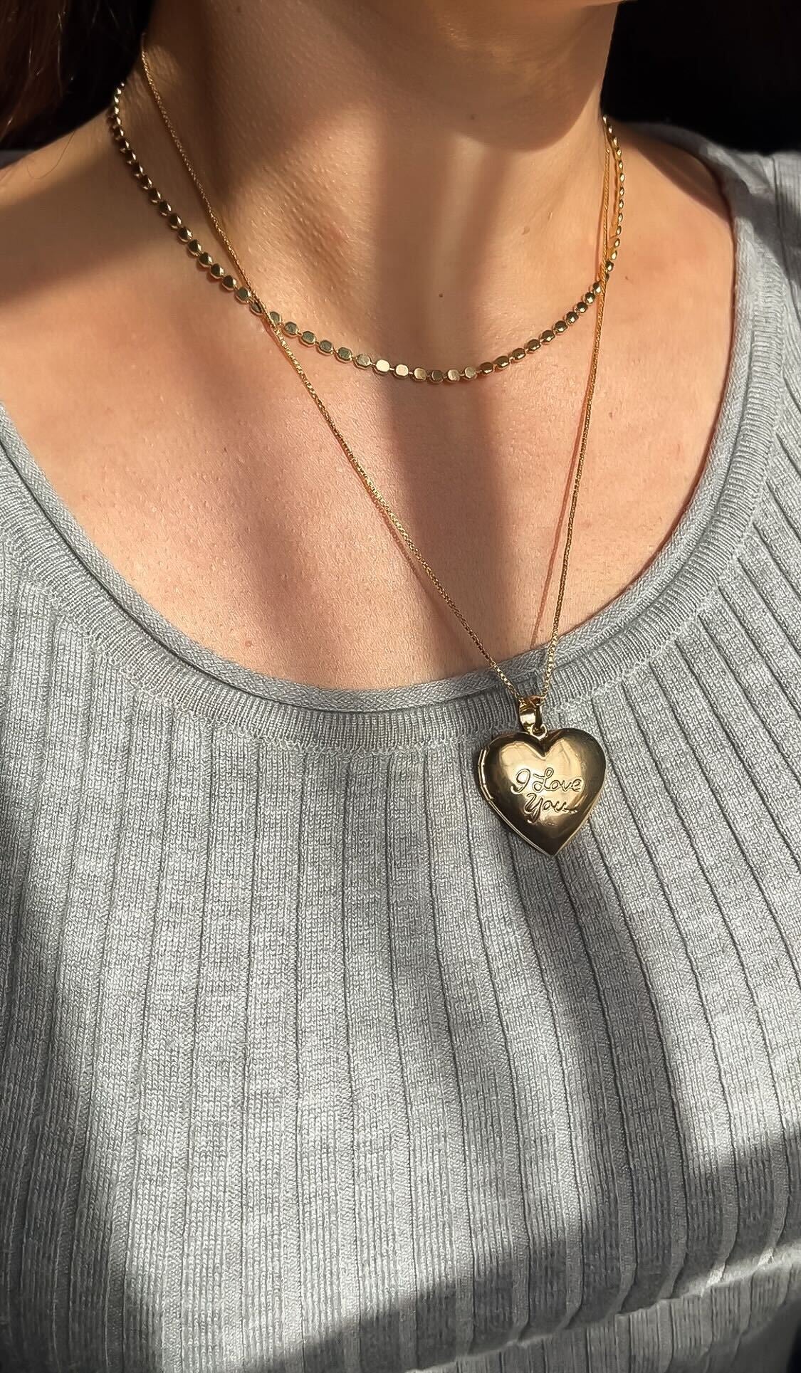 ily locket necklace
