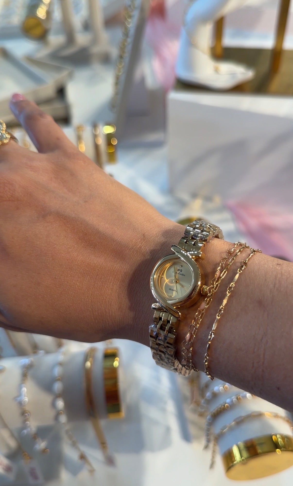 Round Gold Watch
