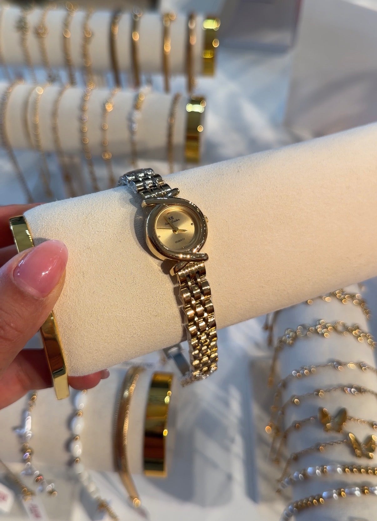 Round Gold Watch