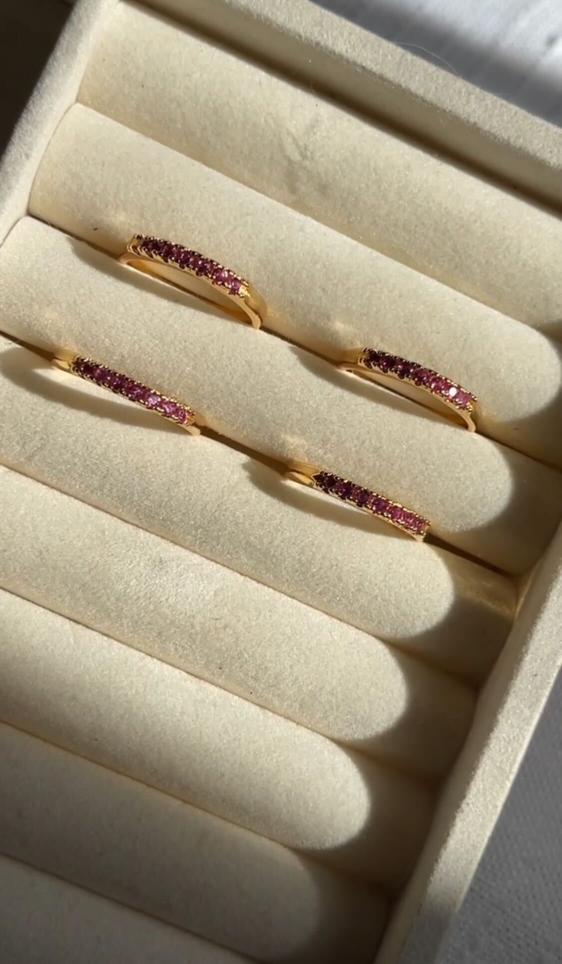 Lovely Pink Cz Ring
