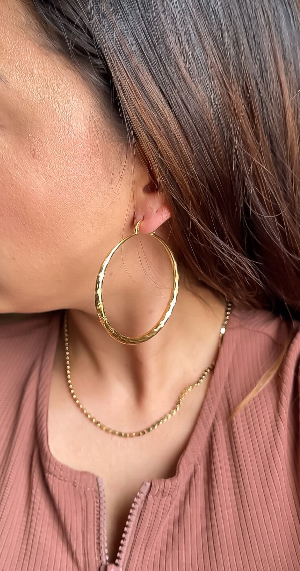 Golden Large Hoops