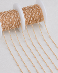 Beige Enamel PaperClip Chain
