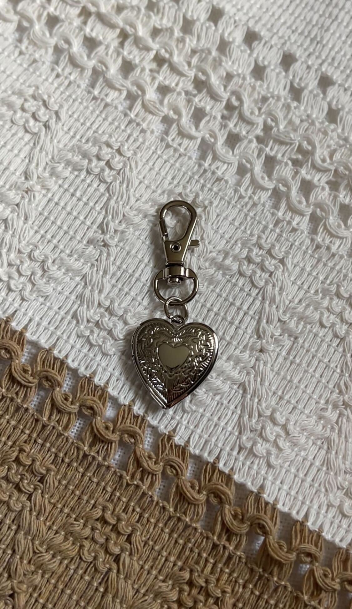 Silver Heart Key Chain