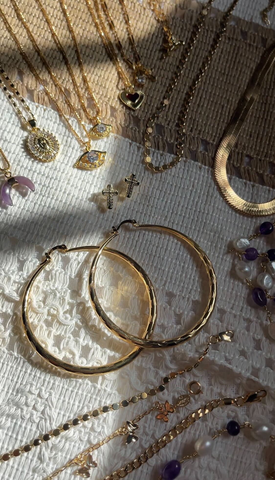Golden Large Hoops