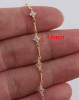 Clover Zircon Chain