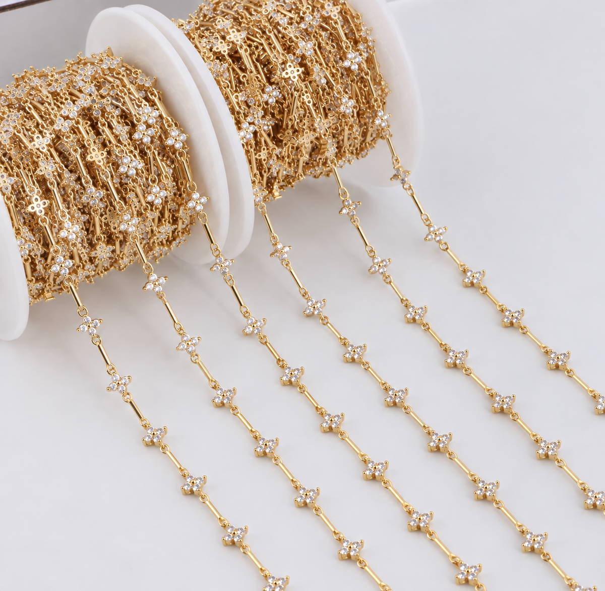 Clover Zircon Chain