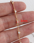 CZ Bezel Heart Chain